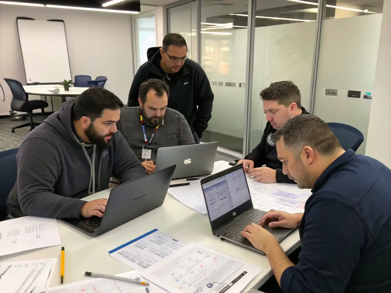 A cybersecurity team is developing an incident response plan, outlining procedures and strategies to effectively manage and mitigate security breaches.